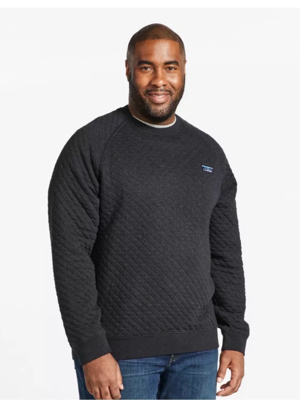 L.L.Bean Quilted Crewneck Sweatshirt Men's XXL Tall Orchid Heather NWT